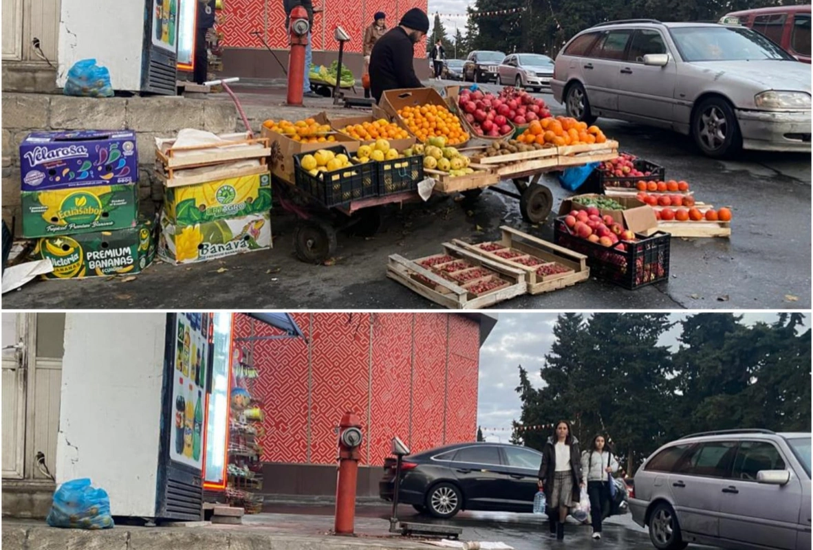 Polis küçə ticarəti ilə bağlı xəbərdarlıq etdi - FOTO